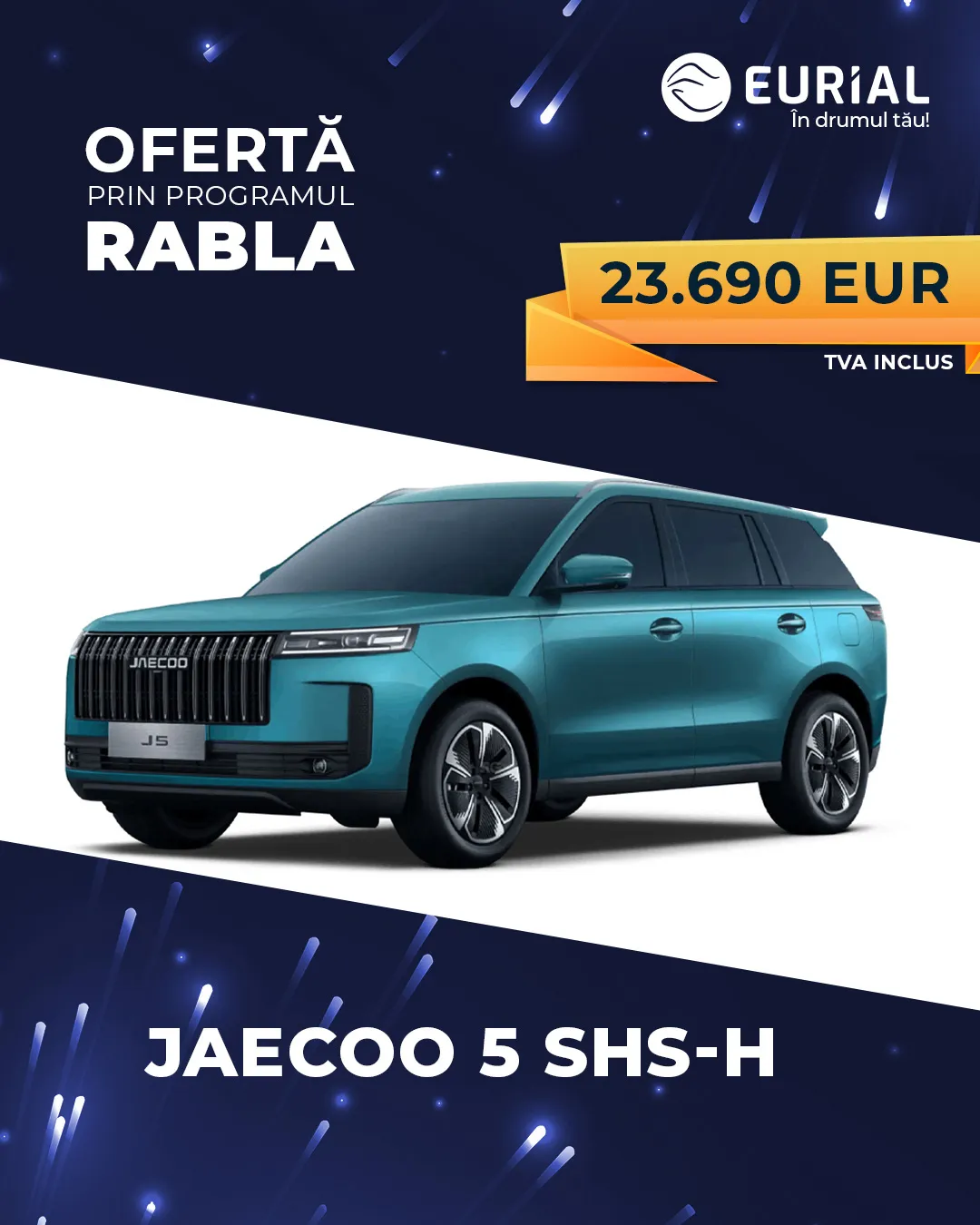 Ofertă Rabla Jaecoo 5 SHS-H — de la 23.690 EUR TVA inclus