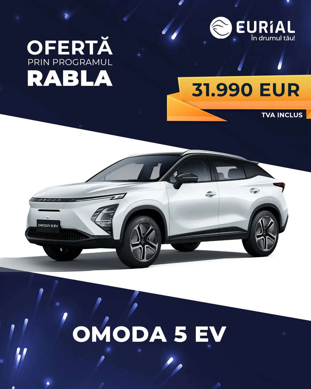 Ofertă Rabla Omoda 5 EV — de la 31.990 EUR TVA inclus