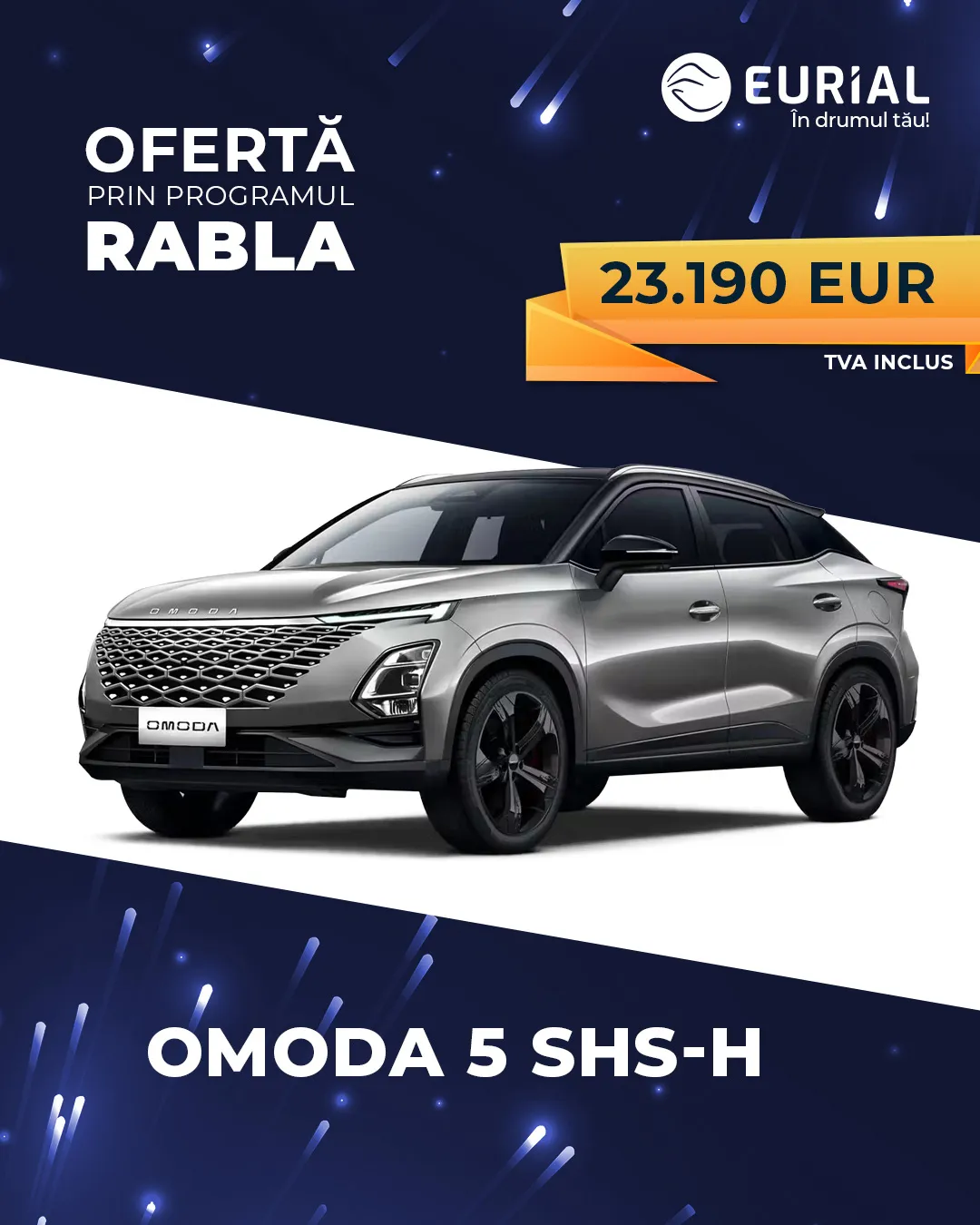 Ofertă Rabla Omoda 5 SHS-H — de la 23.190 EUR TVA inclus
